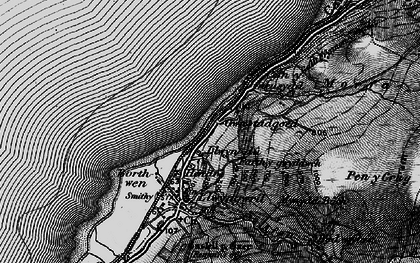 Old map of Llwyn Du in 1899