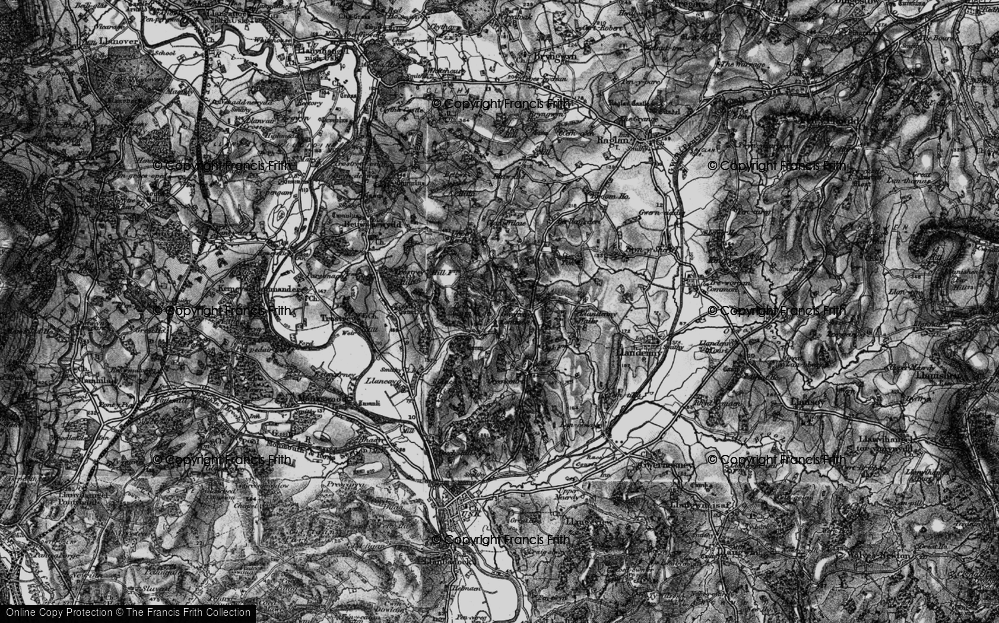 Old Map of Gwehelog, 1897 in 1897