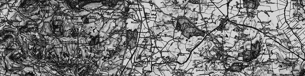 Old map of Gwern y brenin in 1897