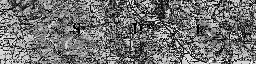 Old map of Gwernaffield in 1897