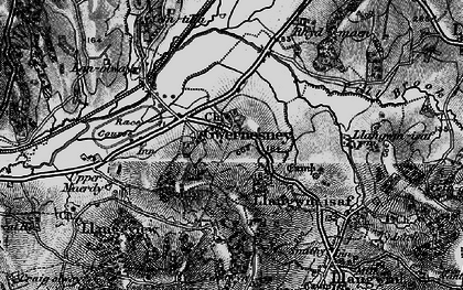Old map of Gwernesney in 1897