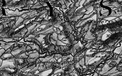 Old map of Gwernydd in 1899