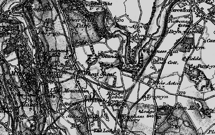 Old map of Gwersyllt in 1897