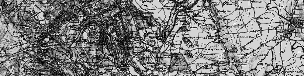 Old map of Gwersyllt in 1897