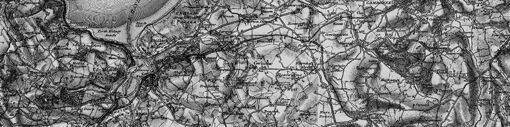 Old map of Gwinear in 1896