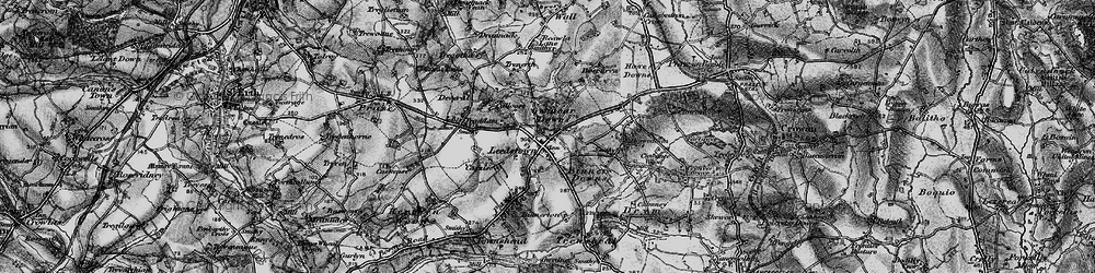 Old map of Gwinear Downs in 1896