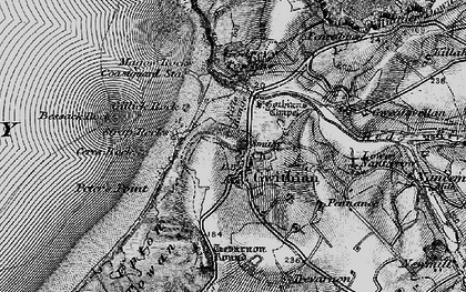 Old map of Bessack Rock in 1896