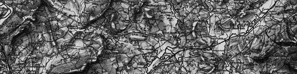 Old map of Gwystre in 1898