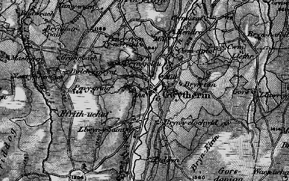 Old map of Gwytherin in 1899