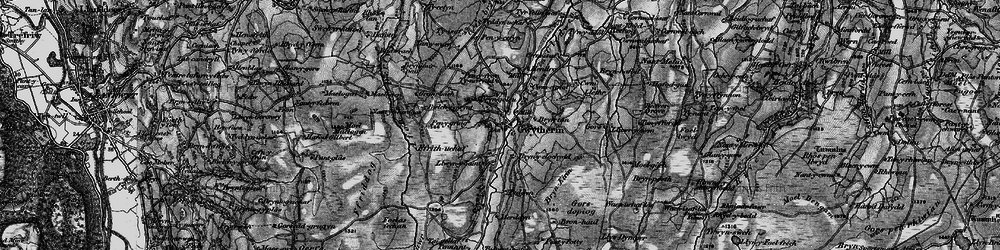 Old map of Gwytherin in 1899