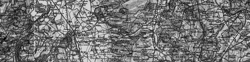 Old map of Gyrn in 1897