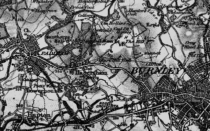 Old map of Habergham in 1896
