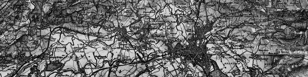 Old map of Habergham in 1896