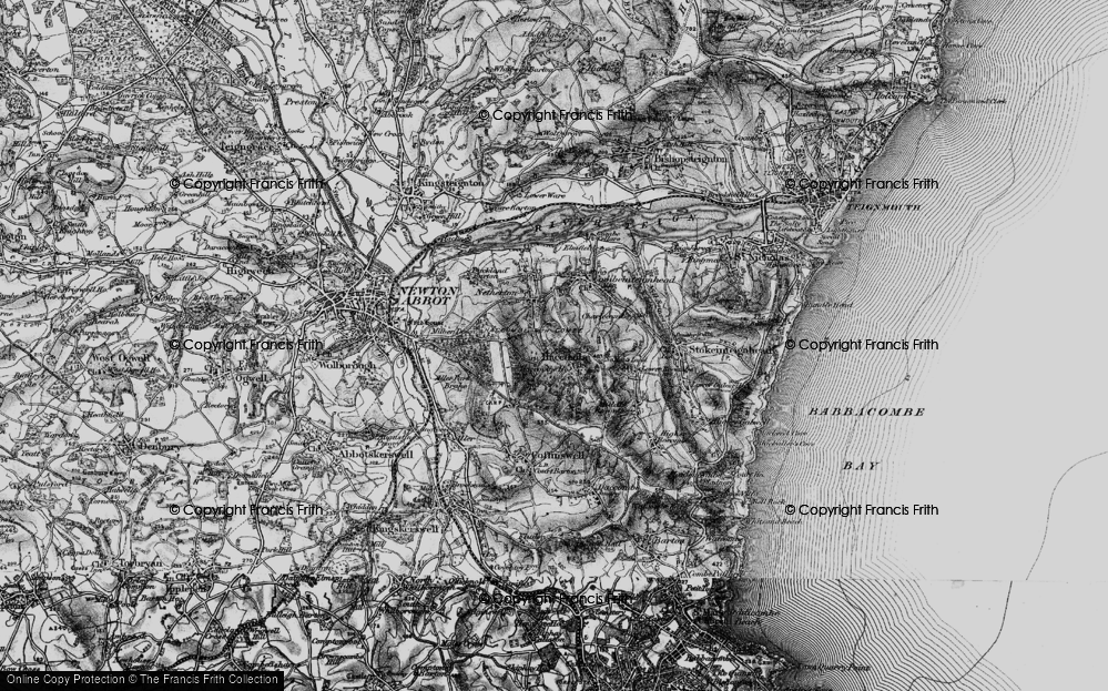 Old Map of Haccombe, 1898 in 1898