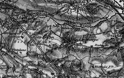 Old map of Hackenthorpe in 1896