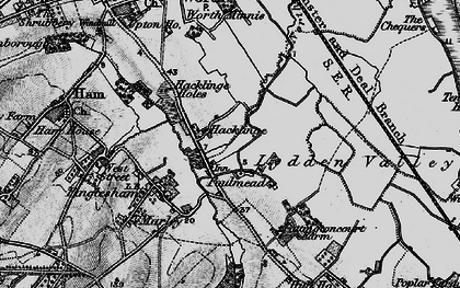 Old map of Hacklinge in 1895