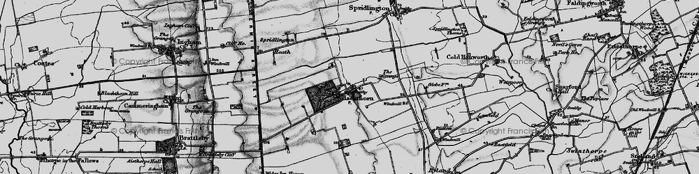 Old map of Hackthorn in 1899