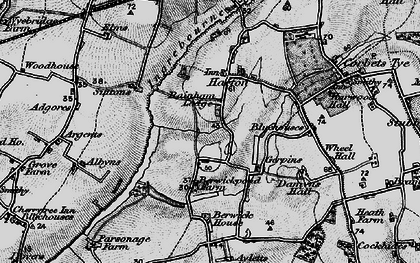 Old map of Berwick Manor in 1896