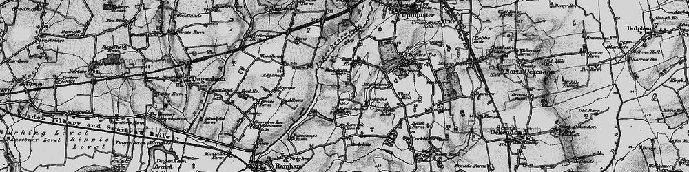 Old map of Hacton in 1896