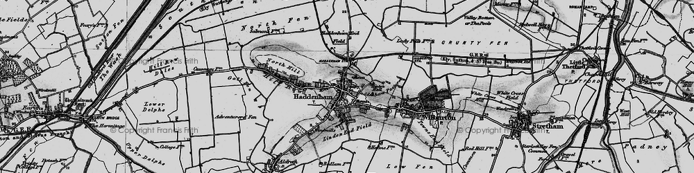 Old map of Haddenham in 1898