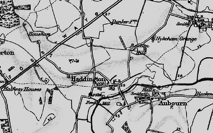Old map of Haddington in 1899