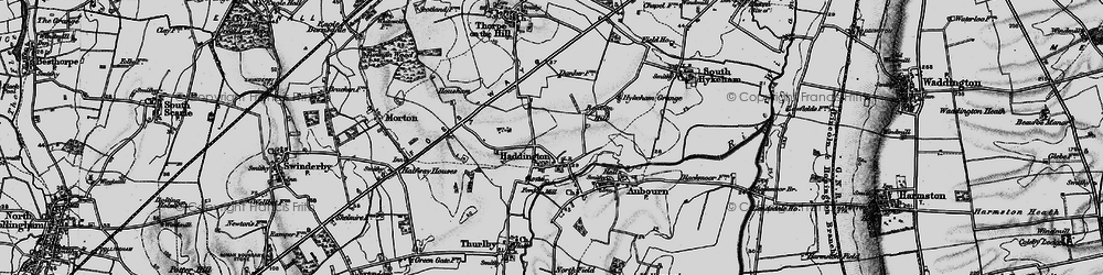 Old map of Haddington in 1899