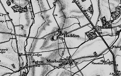 Old map of Bate's Lodge in 1898