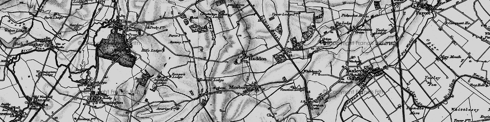 Old map of Bate's Lodge in 1898