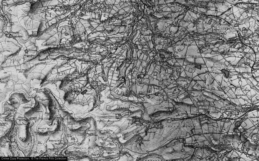 Old Map of Hade Edge, 1896 in 1896