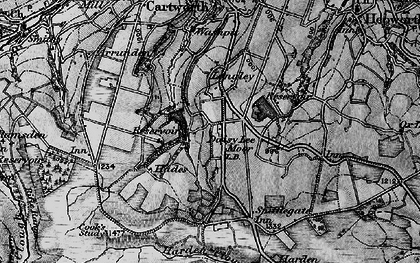 Old map of Hade Edge in 1896