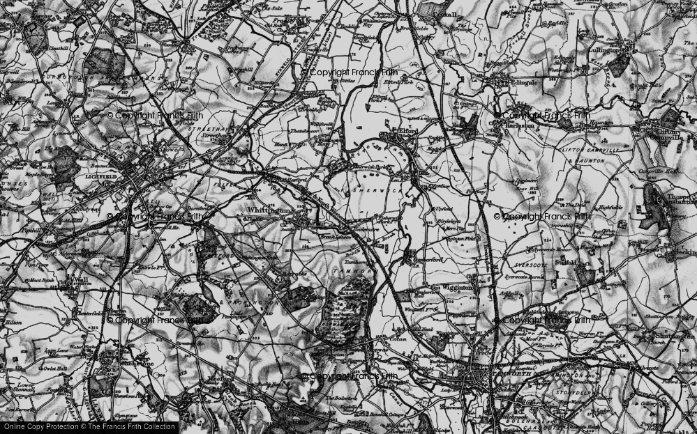Old Map of Hademore, 1898 in 1898