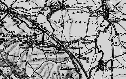 Old map of Hademore in 1898