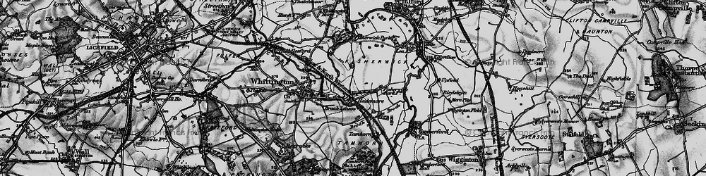 Old map of Hademore in 1898