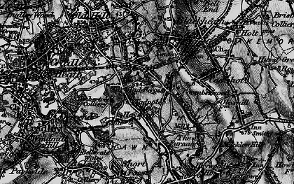 Old map of Haden Cross in 1899