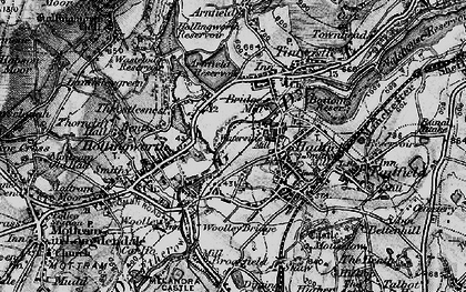Old map of Arnfield Resr in 1896