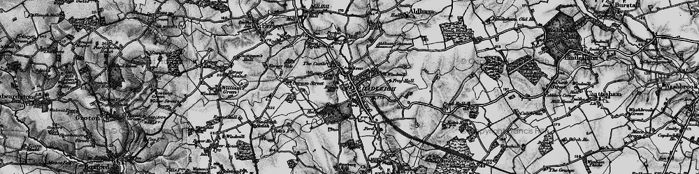 Old map of Hadleigh in 1896
