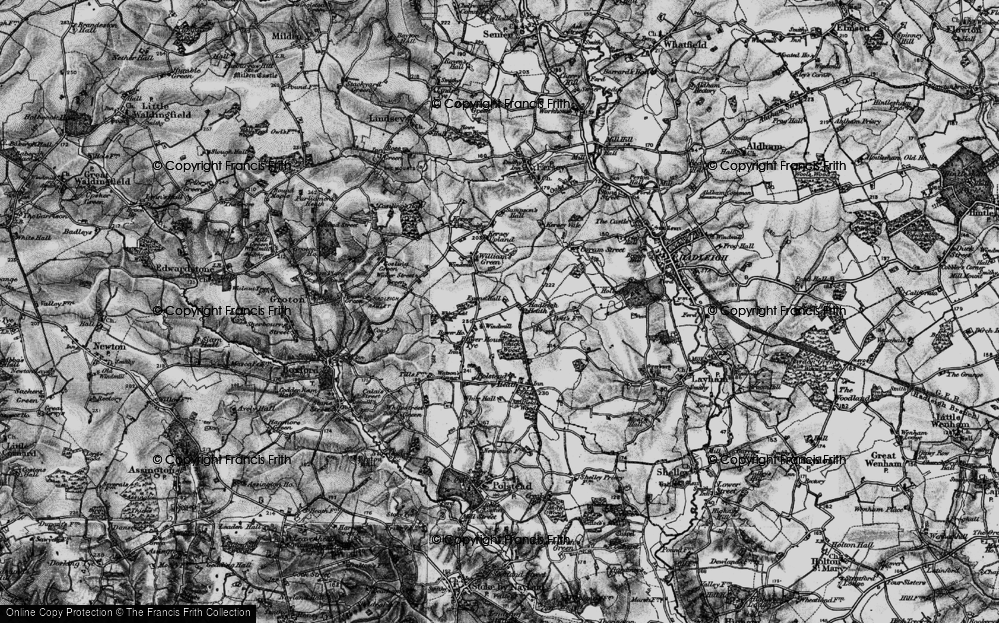 Old Map of Hadleigh Heath, 1896 in 1896