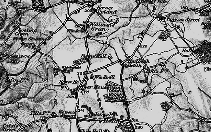 Old map of Hadleigh Heath in 1896