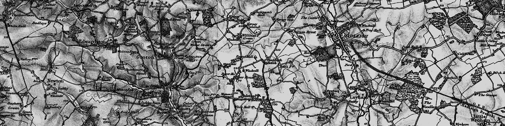 Old map of Hadleigh Heath in 1896