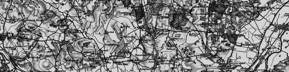 Old map of Hadley End in 1898