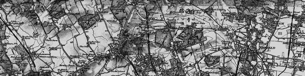 Old map of Hadley Wood in 1896