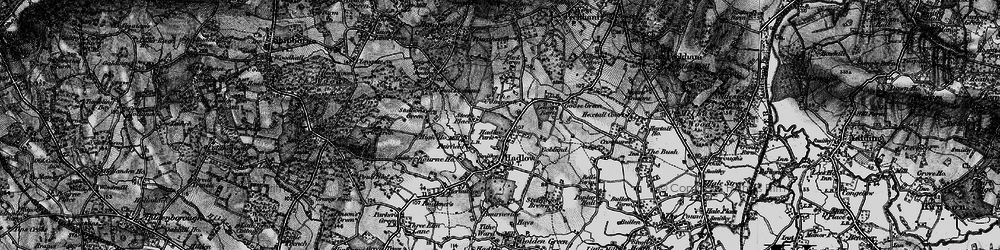 Old map of Hadlow in 1895