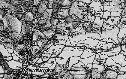Old map of Hadlow Stair in 1895