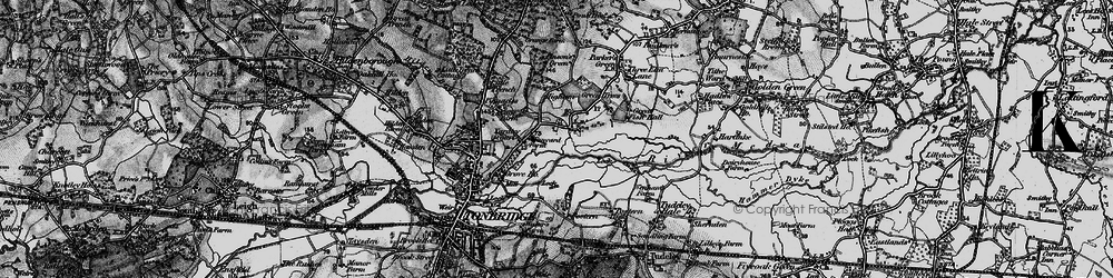 Old map of Hadlow Stair in 1895