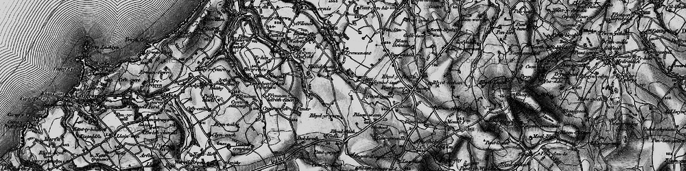 Old map of Hafodiwan in 1898