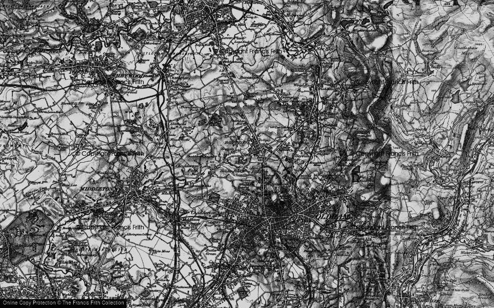 Old Map of Haggate, 1896 in 1896