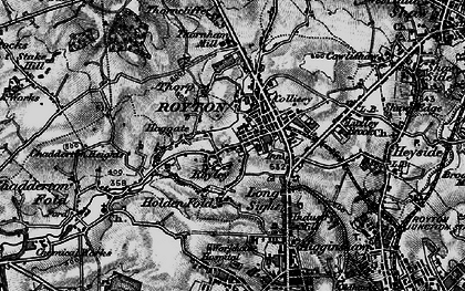 Old map of Haggate in 1896