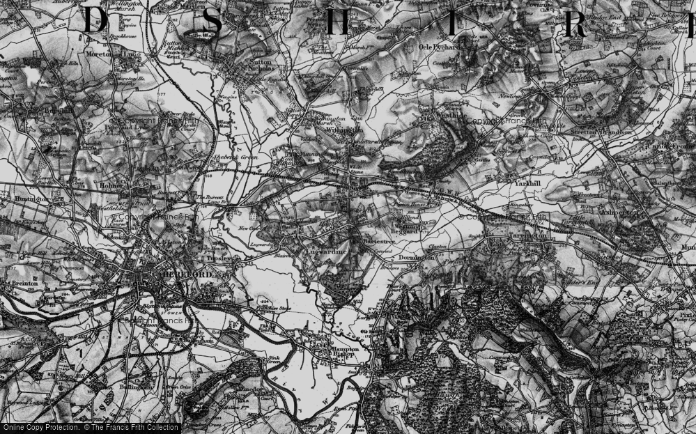 Old Map of Hagley, 1898 in 1898