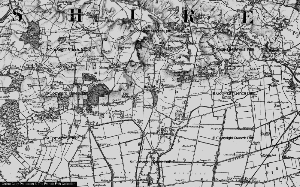Old Map of Hagnaby, 1899 in 1899