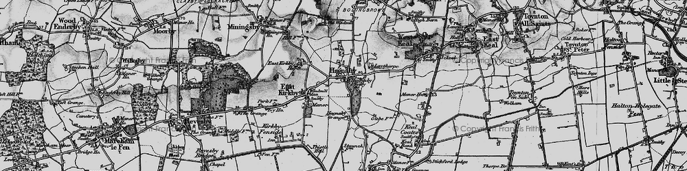 Old map of Hagnaby in 1899
